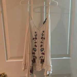 Cream off the shoulder shirt by American Eagle